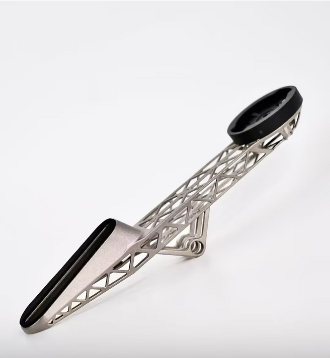 3D-Printed -10° Titanium Bike Computer Mount for Canyon Integrated Handlebars, Ultra-Light, High Strength, Fully Hollowed Design, 1Pcs