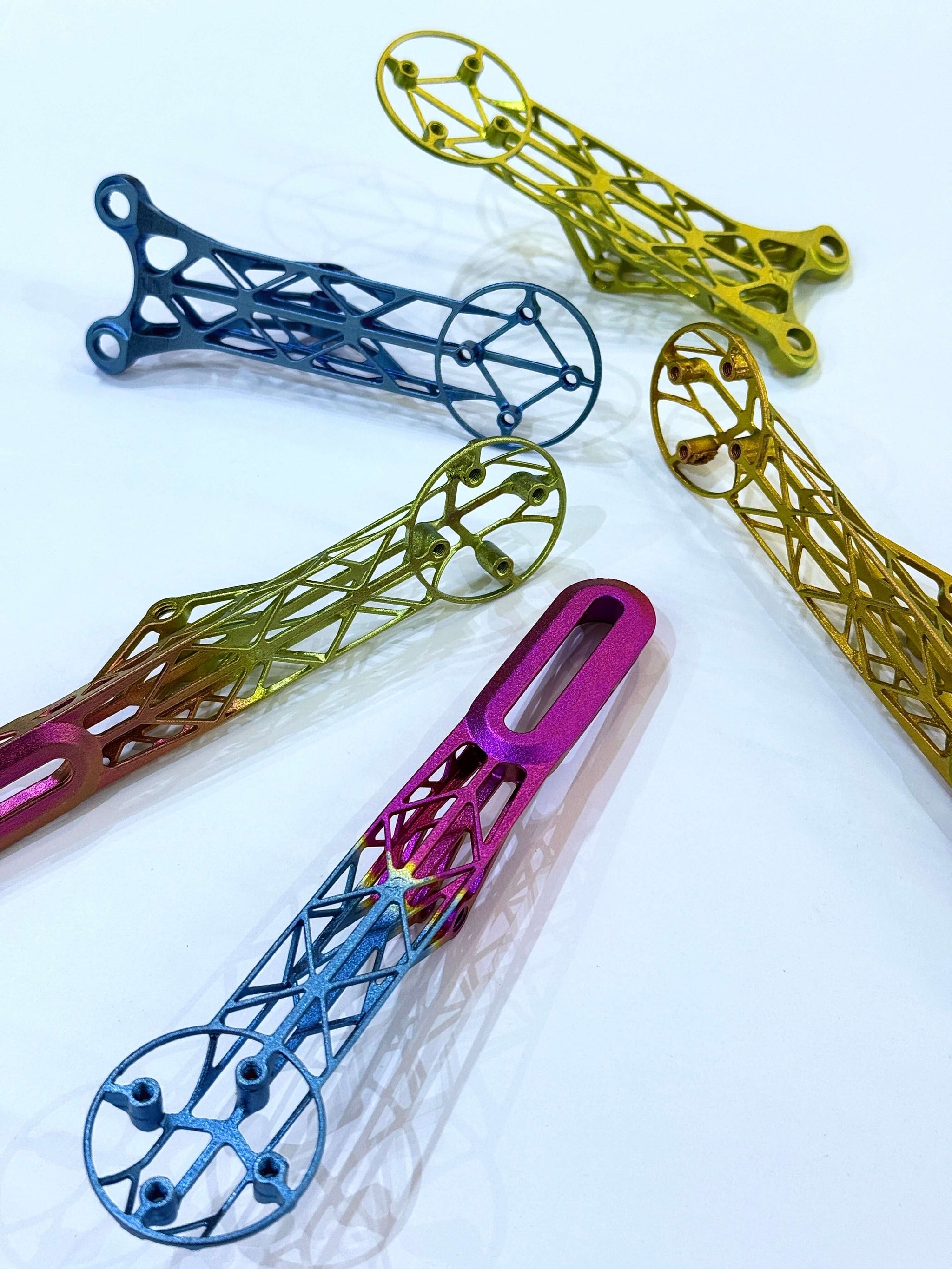 Customize 3D Titanium Bike Computer Mount Color in vibrant colors and intricate designs.