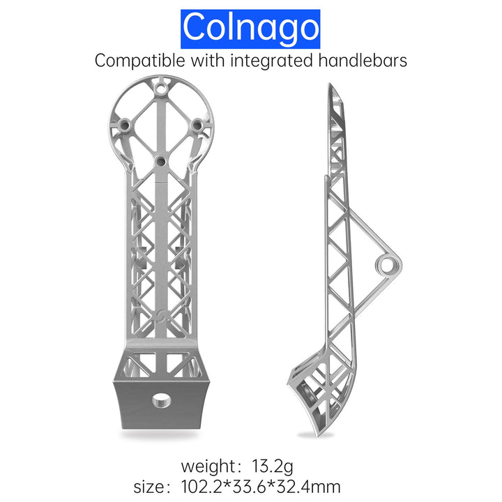 3D-Printed Titanium Bike Computer Mount for Colnago Integrated Handlebars, Ultra-Light, High Strength, Fully Hollowed Design, 1Pcs