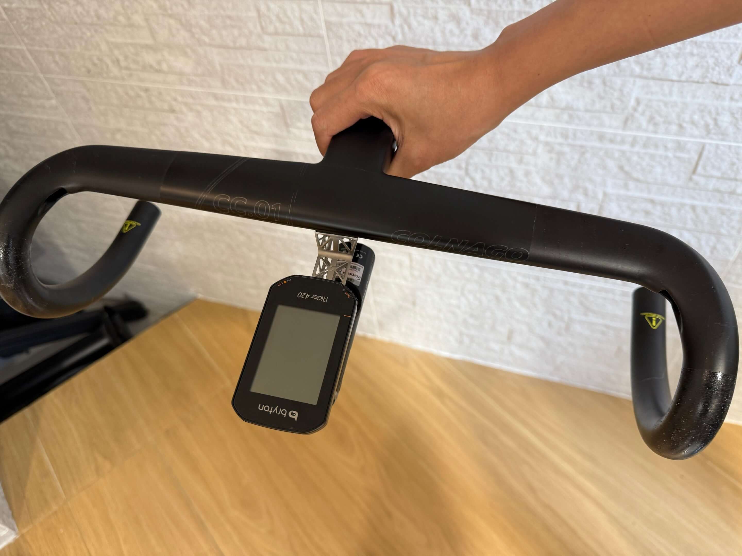 3D-Printed Titanium Bike Computer Mount for Colnago Integrated Handlebars, Ultra-Light, High Strength, Fully Hollowed Design, 1Pcs