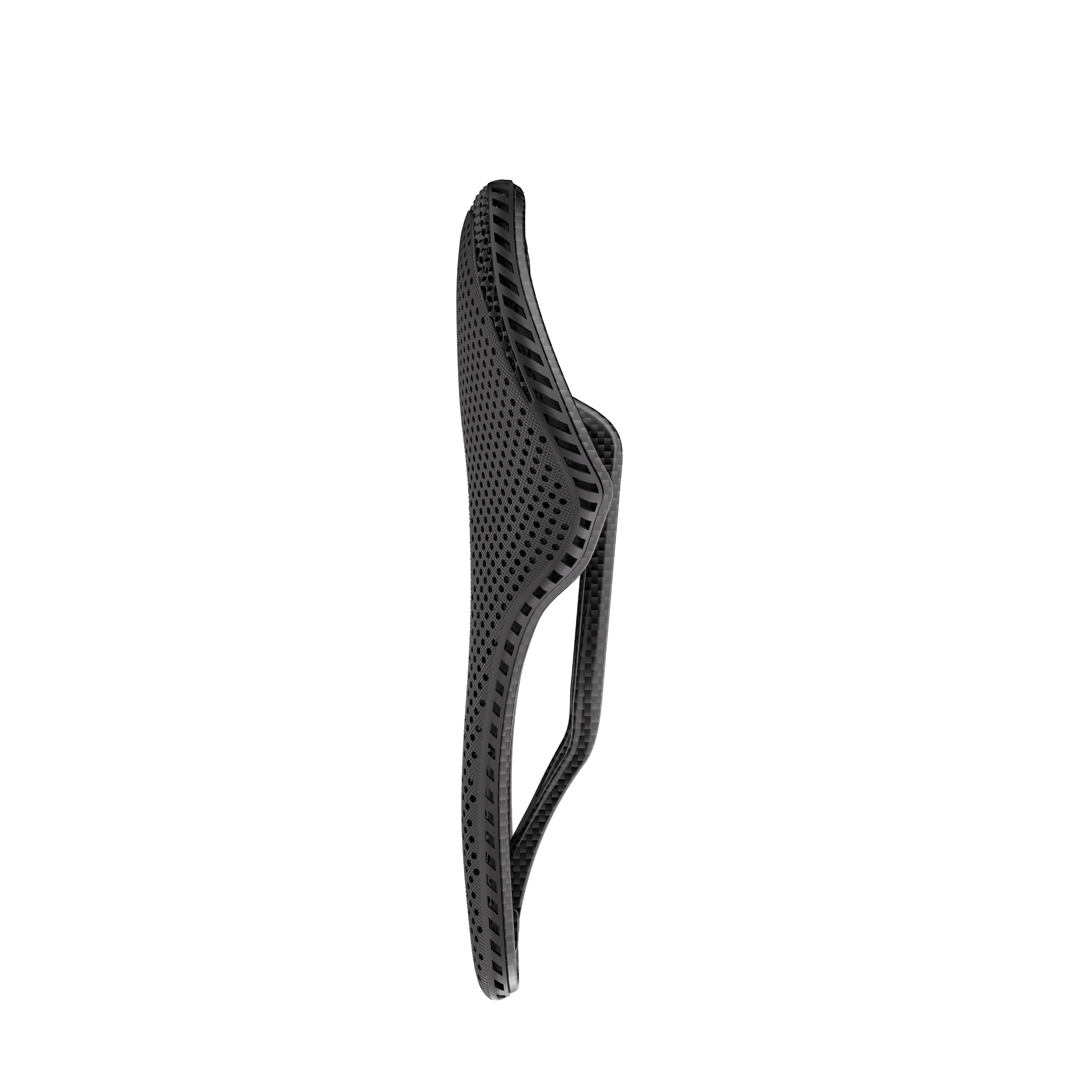 R3 bike saddle featuring advanced carbon fiber construction and nano PU printing technology for durability and comfort.