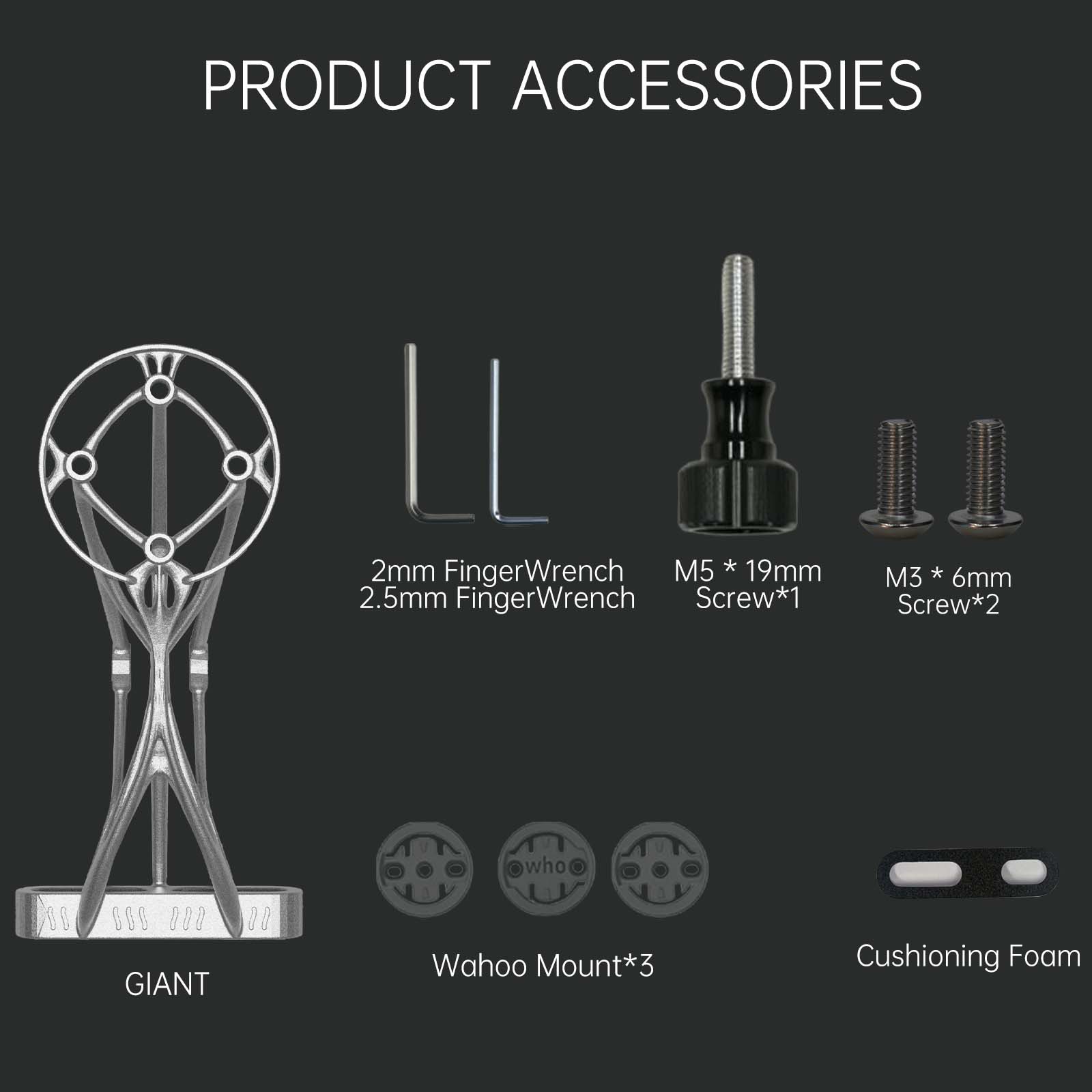 GIANT 3D-Printed Titanium Bike Computer Mount, Samassi Ultra-Light High Strength Bike Mount, Fully Hollowed Design