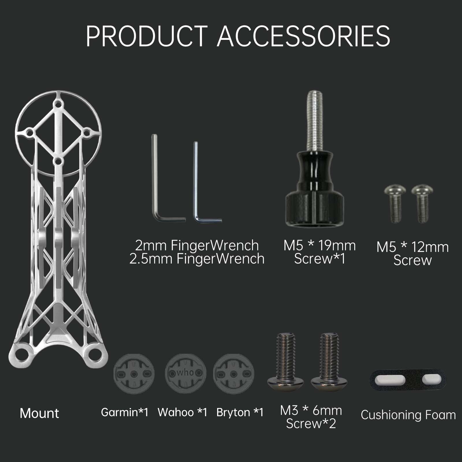 Pinarello Most 3D-Printed Titanium Bike Computer Mount, Samassi Ultra-Light High Strength Bike Mount, Fully Hollowed Design