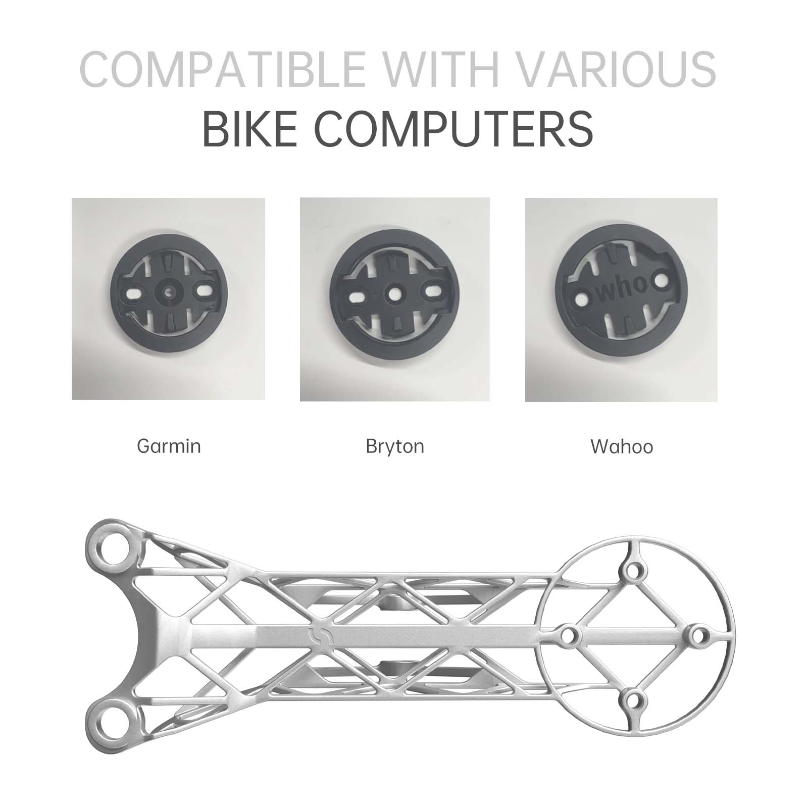 Pinarello Most 3D-Printed Titanium Bike Computer Mount, Samassi Ultra-Light High Strength Bike Mount, Fully Hollowed Design