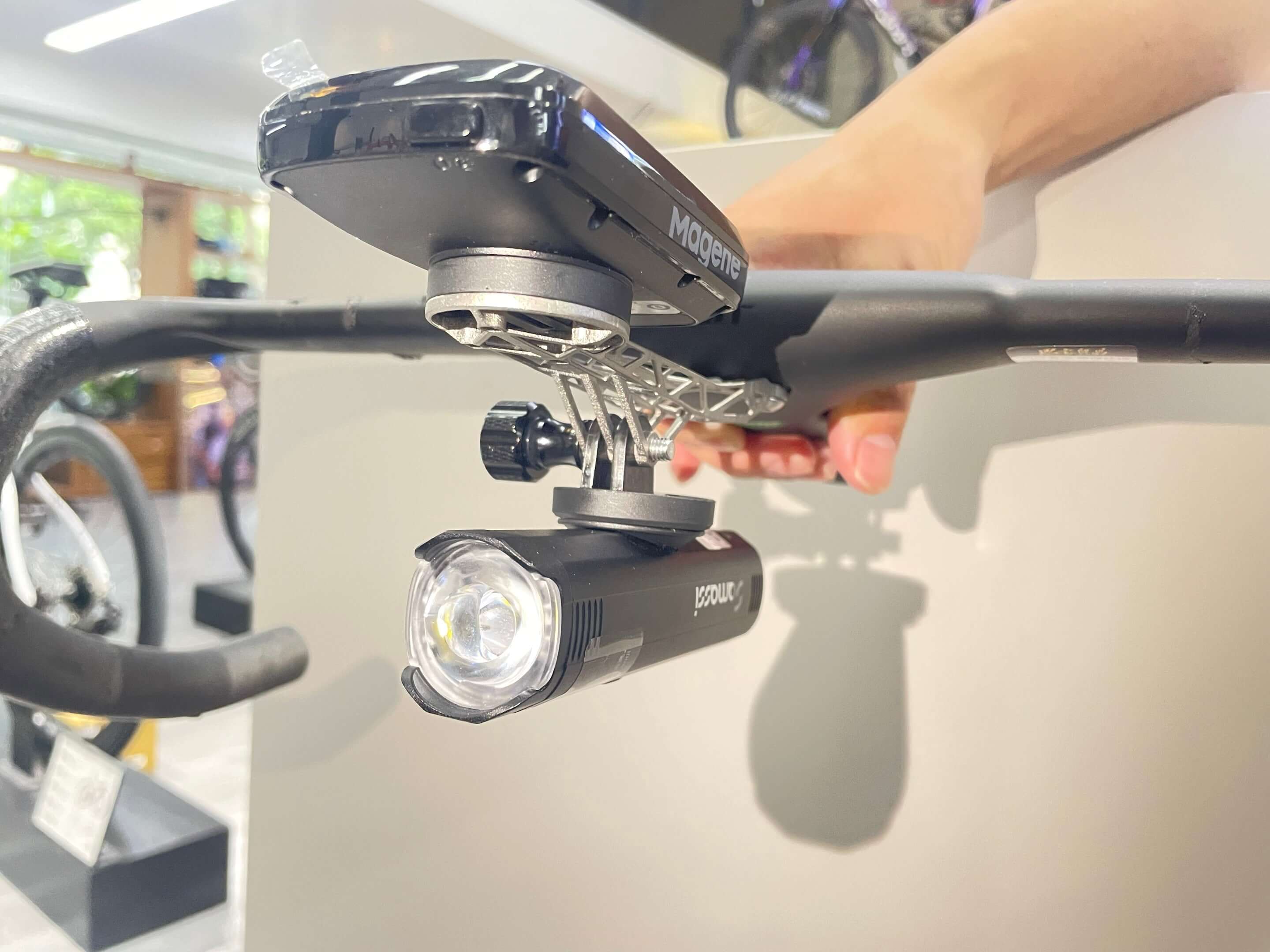 Pinarello Most 3D-Printed Titanium Bike Computer Mount, Samassi Ultra-Light High Strength Bike Mount, Fully Hollowed Design