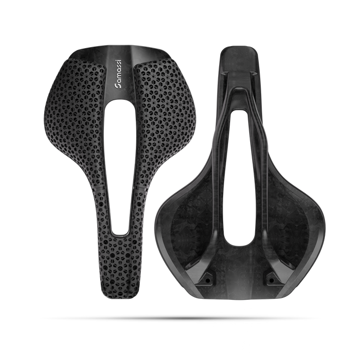Samassi Black 3d Printed Saddle Road Bicycle Seats - R2