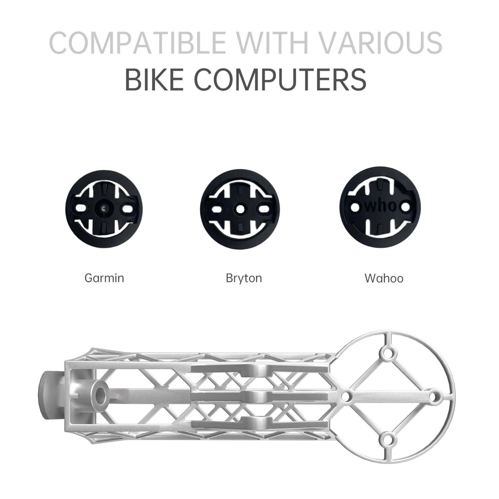 Specialized SL8 & SL7, 3D-Printed Titanium Bike Computer Mount, Samassi Ultra-Light High Strength Bike Mount, Fully Hollowed Design with Garmin, Bryton, and Wahoo compatibility.