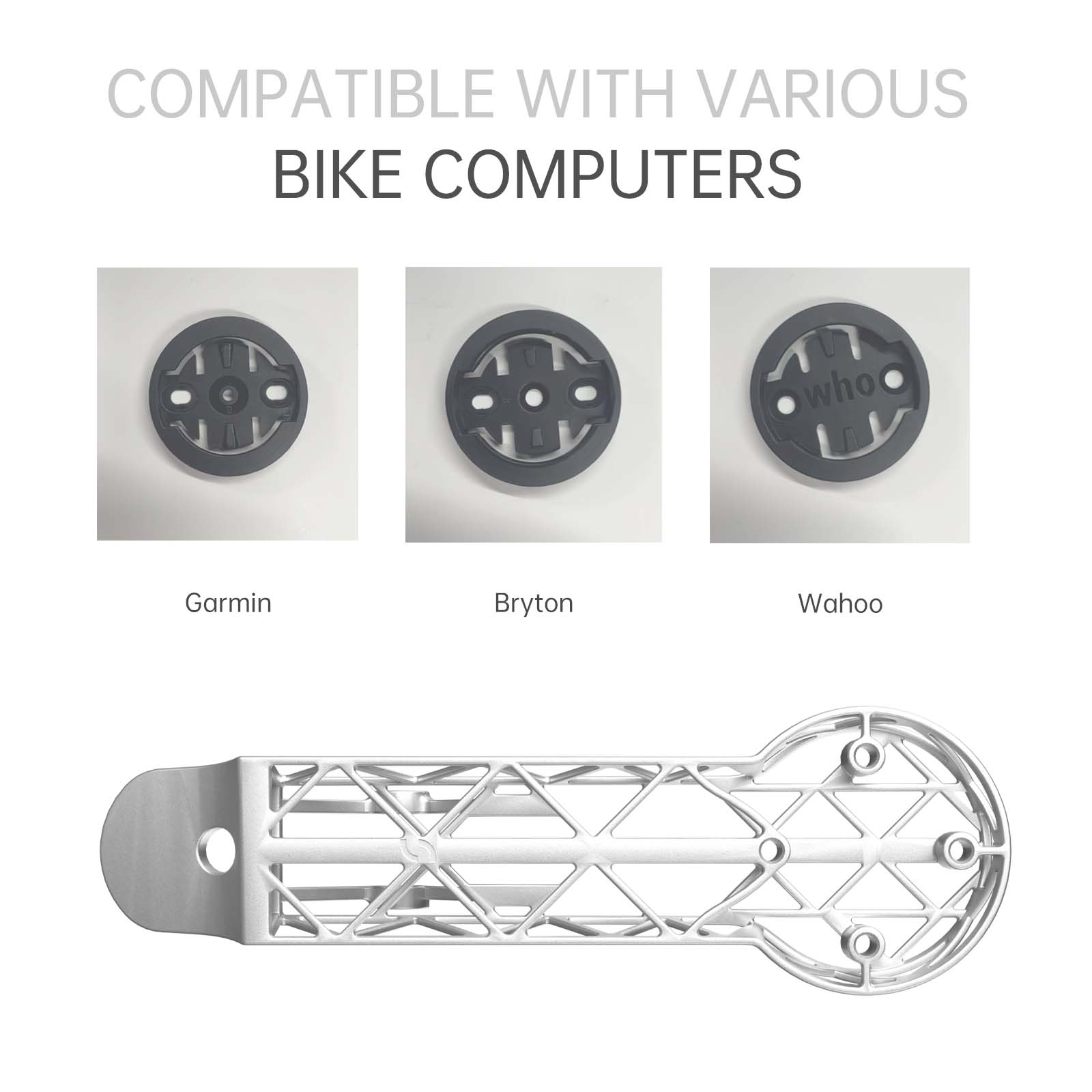 Trek Madone SLR 8, 3D-Printed Titanium Bike Computer Mount, Samassi Ultra-Light High Strength Bike Mount, Fully Hollowed Design.