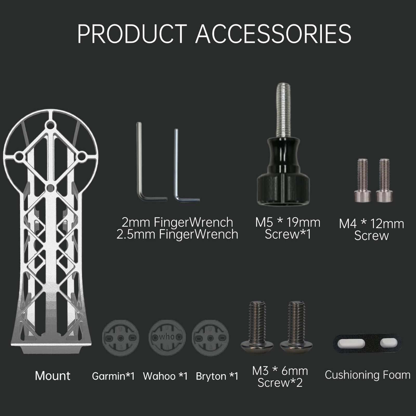 Specialized Roval 3D-Printed Titanium Bike Computer Mount, Samassi Ultra-Light High Strength Bike Mount, Fully Hollowed Design accessories.