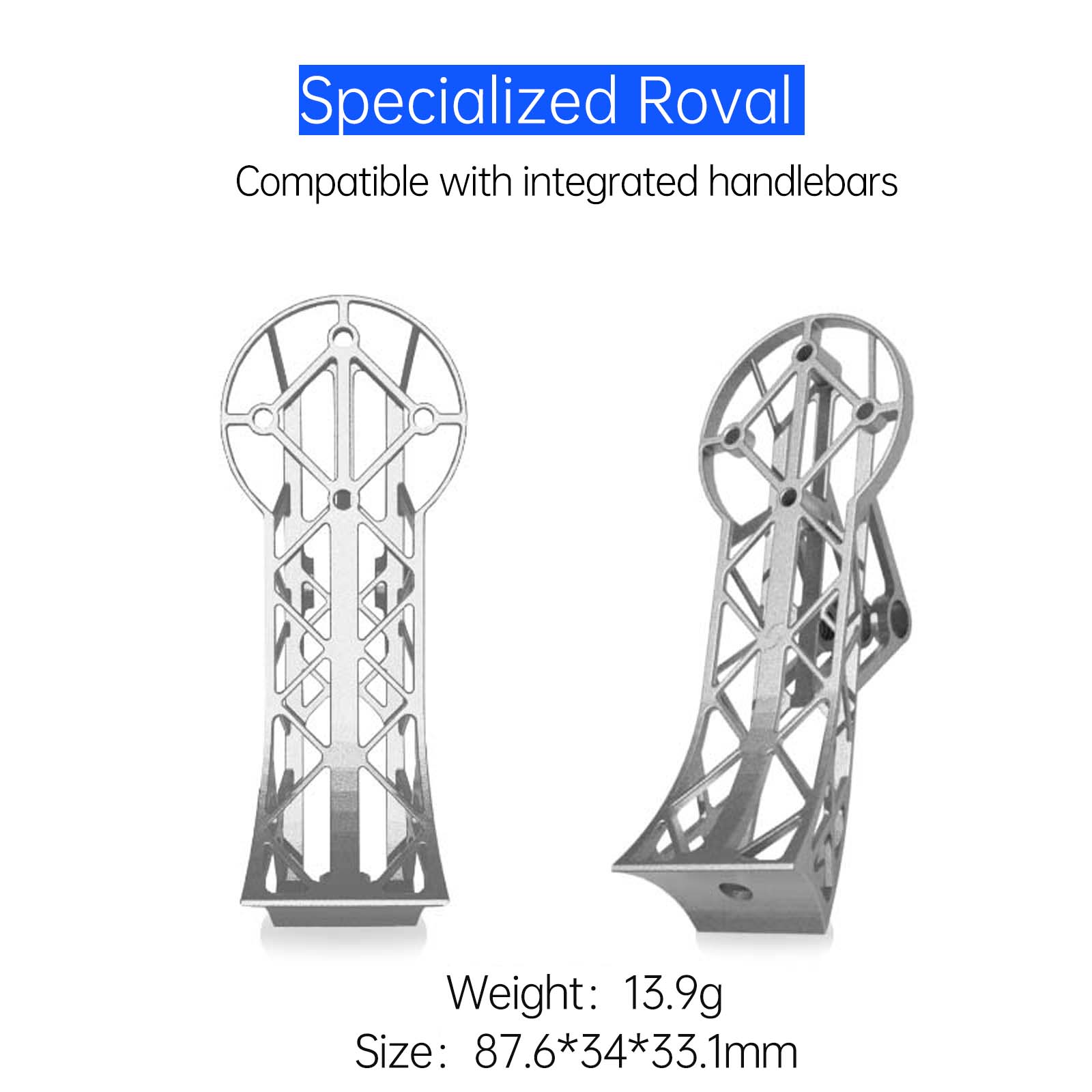 Specialized Roval 3D-Printed Titanium Bike Computer Mount, Samassi Ultra-Light High Strength Bike Mount, Fully Hollowed Design